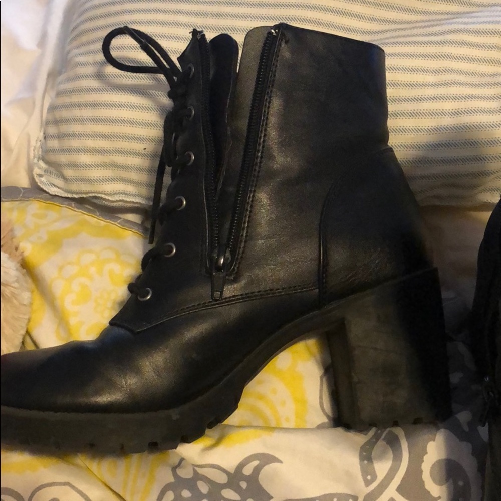 Black high top boots